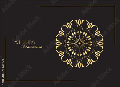 The Gold Mandala Wedding Iinvitation Card