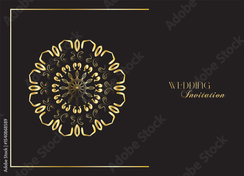 The Gold Mandala Wedding Iinvitation Card