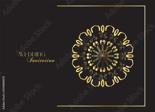 The Gold Mandala Wedding Iinvitation Card