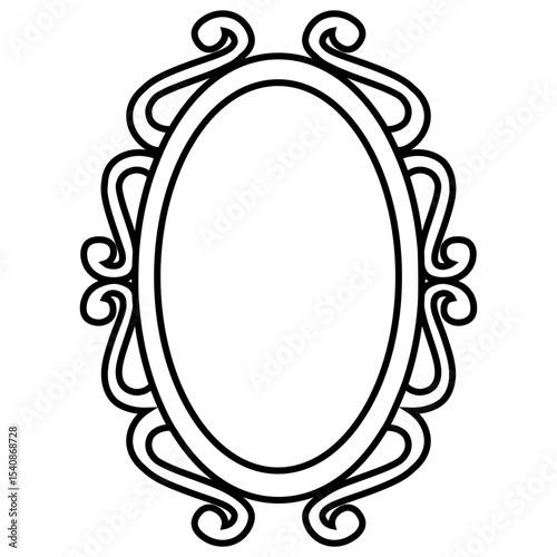 Mirror icon vector t. wall mirror illustration sign. Fashion symbol. Wardrobe logo.
