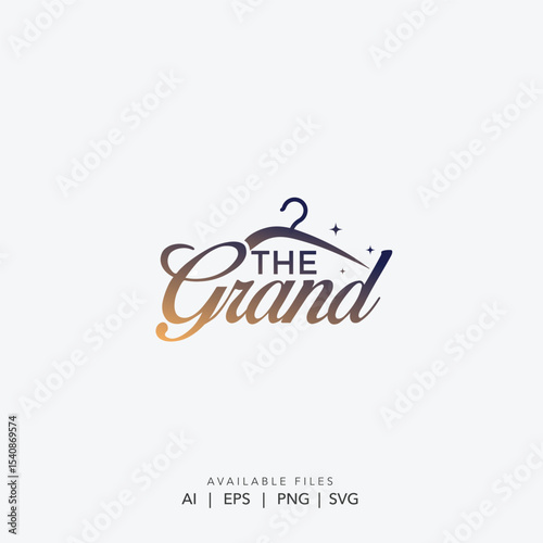  Fashion Logo with Stylish Hanger Design, Premium Vector Icon for Fashion Retail, Fashion Designers logo