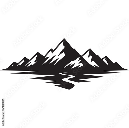 mountain landscape vector illustration