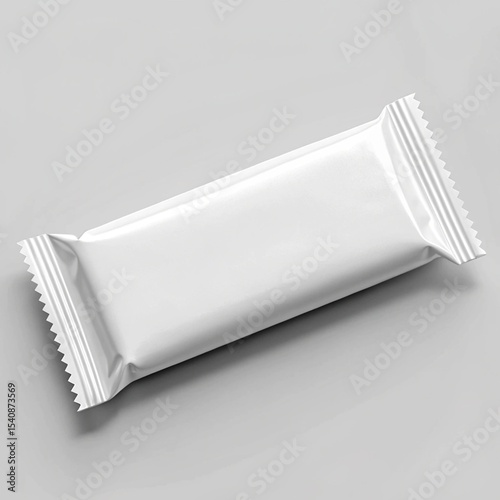 Blank White Snack Bar Wrapper Mockup