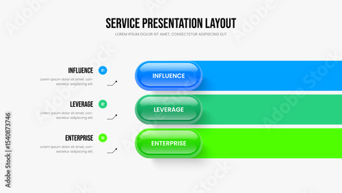 Project Insight Three Option Infographic Slideshow Layout. Company Performance Frame Design Vector Illustration. Professional Profile 3 Element Diagram Presentation Template.