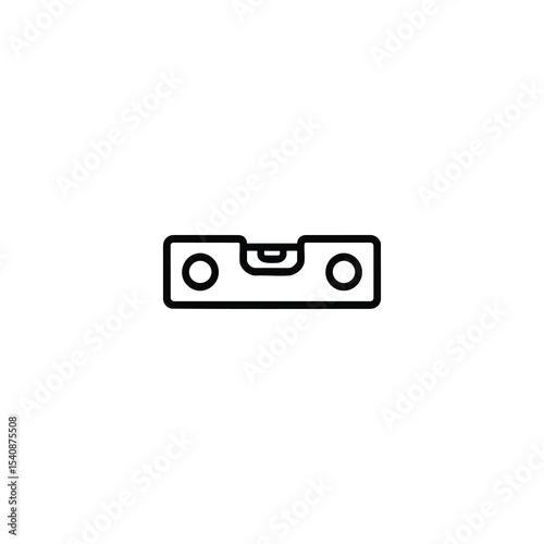 Spirit Level Tool Monochrome Line Icon Precision