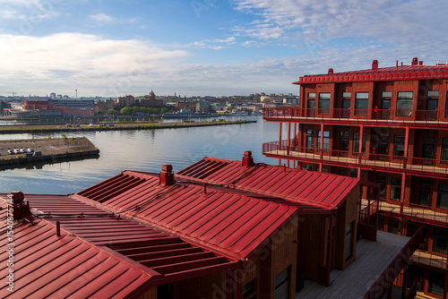 The Gothenburg opera house facade at Lilla Bommen, sunny day