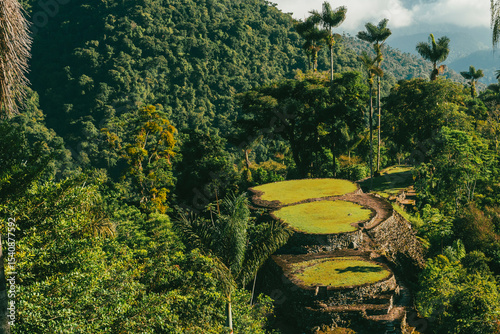 Natural landscapes in the Lost City in Tayrona National Park. Santa Marta Magdalena, Colombia.