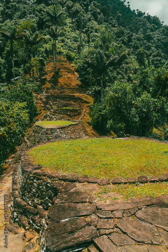 Natural landscapes in the Lost City in Tayrona National Park. Santa Marta Magdalena, Colombia.
