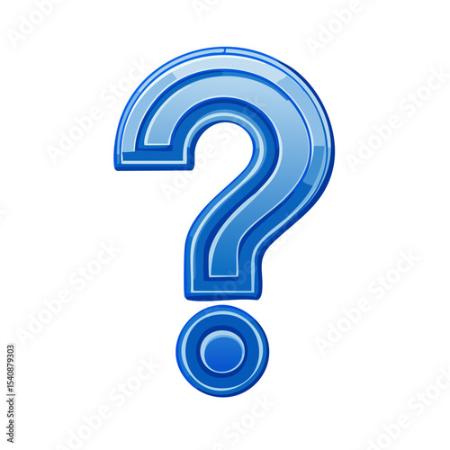 Stylized blue question mark against a black background represents uncertainty and inquiry.