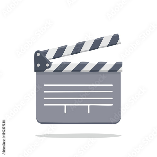 Open Clapperboard Slate Illustration for Filmmaking and Video Production Projects Movie Industry Tool