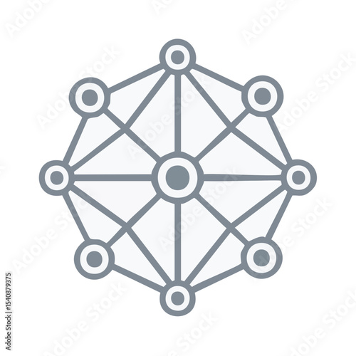 Network of Connected Nodes and Lines Symbolizing Decentralized System or Global Connection