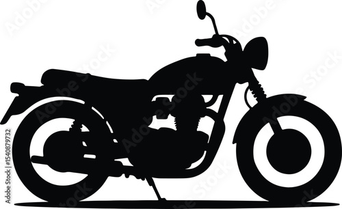 Silhouette vintage motorcycle isolated design vector illustration