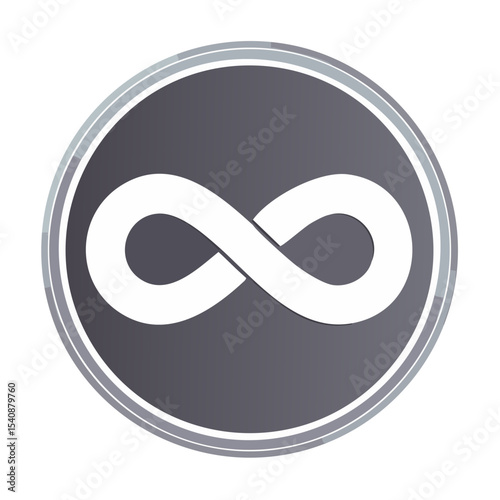 Infinity Symbol in Circle Shape Representation of Endless Possibilities Future Loop Eternity Timelessness Perpetual Cycle Symbolism Simple Icon Sign