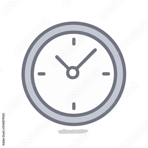 Clock illustration depicting passage of time. Time management concept for appointments and deadlines. Simple flat design for schedule or reminder.