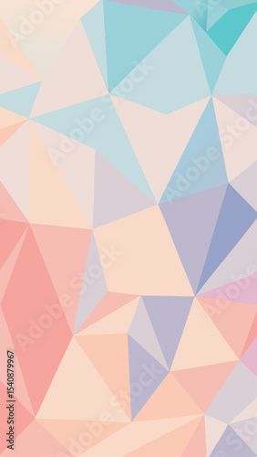 Abstract pastel polygonal design with geometric shapes and modern aesthetic appeal