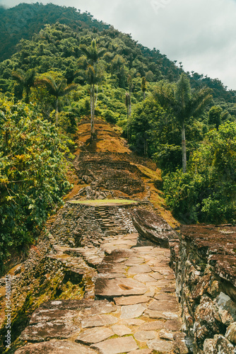 Natural landscapes in the Lost City in Tayrona National Park. Santa Marta Magdalena, Colombia.