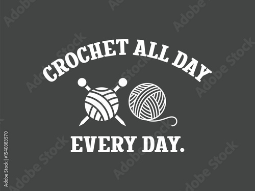 All day every day crochet tee proud crocheter’s everyday lifestyle