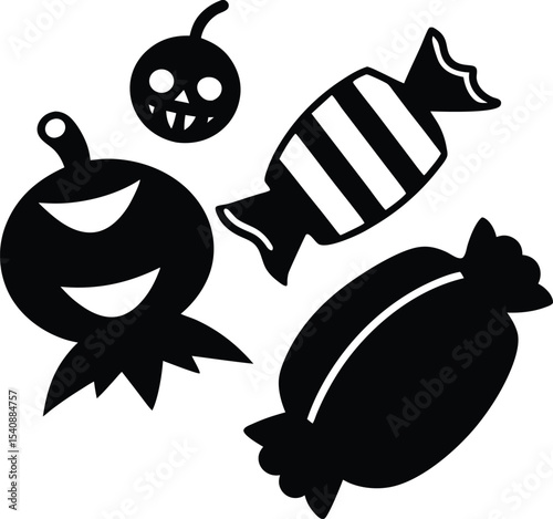 Vector Halloween Confection Clip Art Set
