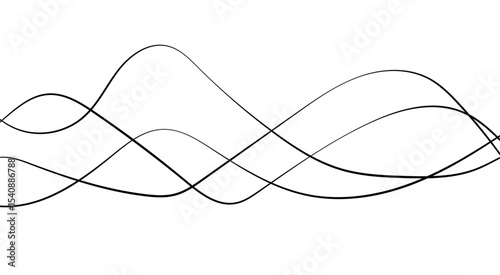Abstract thin wave lines flowing smoothly across a soft white background, minimalist design.
