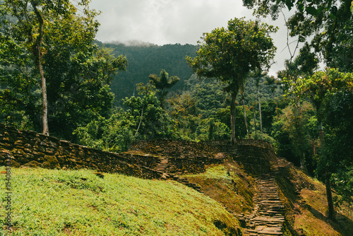 Natural landscapes in the Lost City in Tayrona National Park. Santa Marta Magdalena, Colombia.