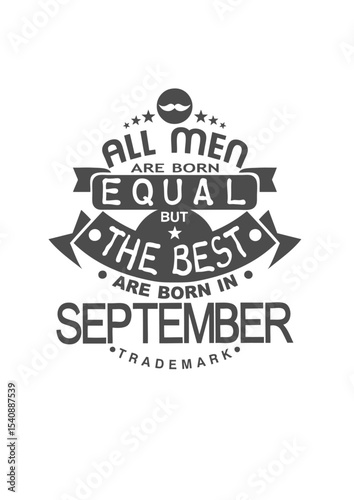 september men equal best born month logo anniversaire