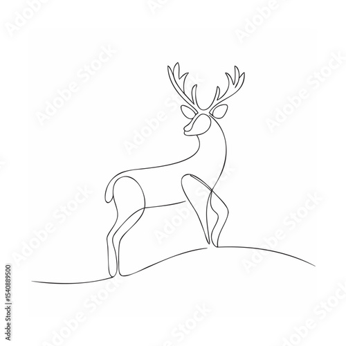 vector illustration of a deer