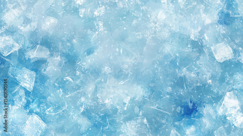 Icy Blue Frost Pattern – Seamless Frozen Winter Surface Texture