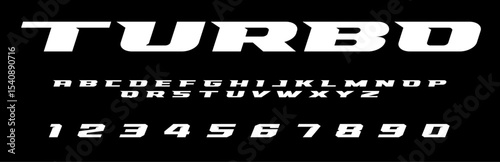 Turbo lettering font Vector silver effect graphic design. Apparel clothing prints eps svg png. Motorsport designs posters stickers. Download it Now in high resolution format and print it in any size