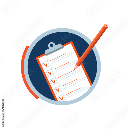 Red pencil to-do checklist template.