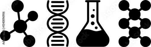 Science Molecular Structure DNA Helix Flask Chemistrys