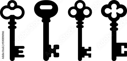 Vintage Skeleton Key Set Old Style Lock Keys