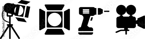 Studio Lighting Equipment Drill Camera Video Productions