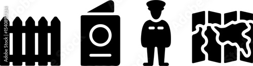 Border Securitys Passport Officer Fence Map Checkpoint