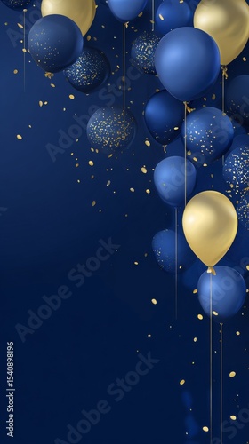 Colorful Balloons and Confetti Create a Festive Atmosphere for Celebrations a...