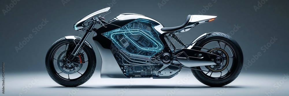 Fototapeta premium Zukünftige Motorrad die voll Cool sind 