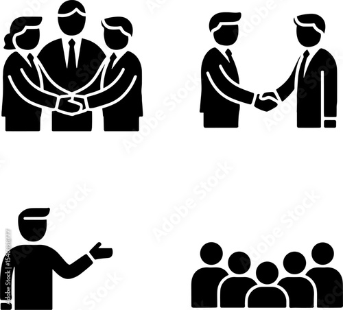 Business Teamwork Handshake Meeting Corporate Partnerships