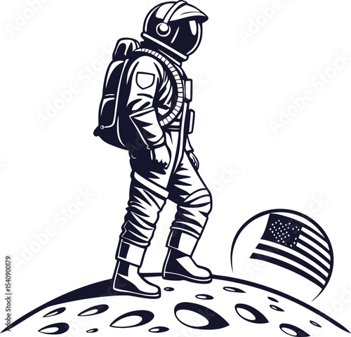 astronaut on the moon