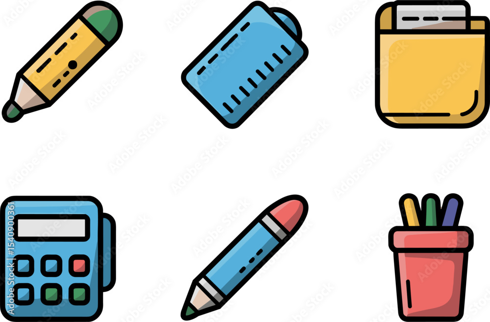 Colorful School Office Supplies Set Stationerys