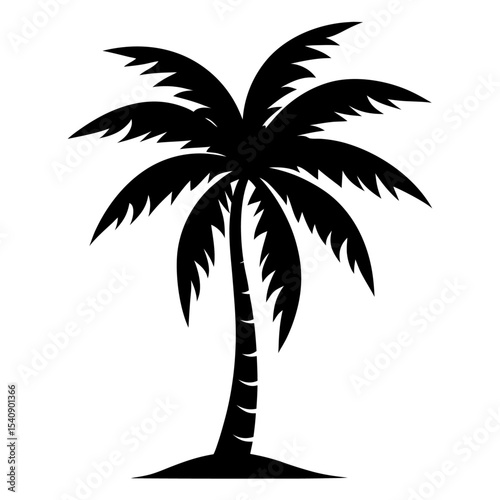 Palm tree silhouette vector with editable design 