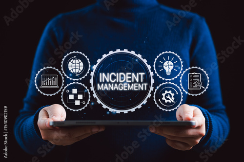 Fototapet Incident Management System Technology Concept