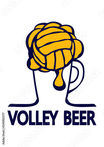 volley beer verre humour sport