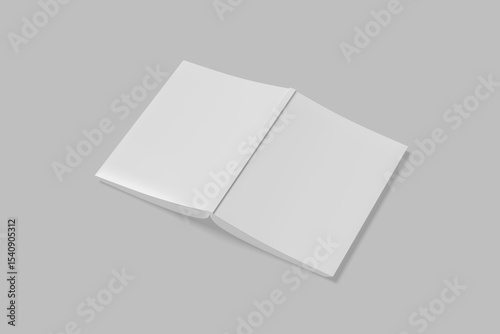 cover book a4 top view gray background for mockup