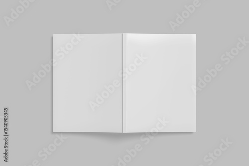 cover book a4 top view gray background for mockup
