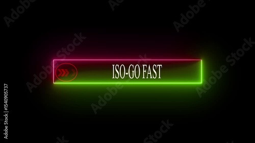 Speed Concept Neon ISO GO FAST Animation – Alpha Channel Motion Design
