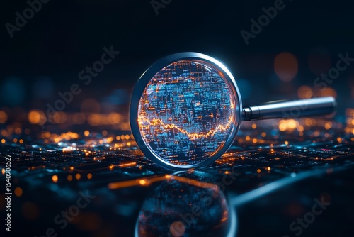Exploring Digital Data Patterns With a Magnifying Glass in a High-Tech Enviro...