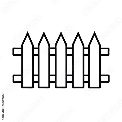 Detailed vector illustration of a backyard fence design perfect for landscaping and home improvement projects