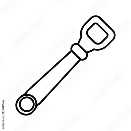 High resolution vector graphic of a bottle opener design available in multiple colors ideal for branding and packaging