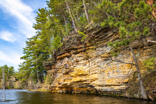 Sunset View of Scenic Cliffs at Mirror Lake