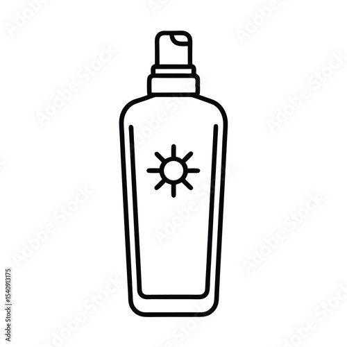 Realistic sunscreen bottle mockup vector design for packaging branding and advertising