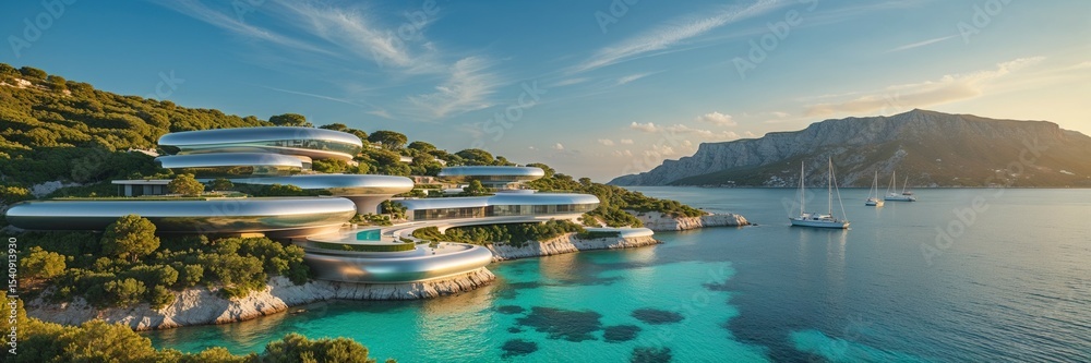Fototapeta premium Zukünftige Strand Haus die noch gebaut werden auf unserer Planet